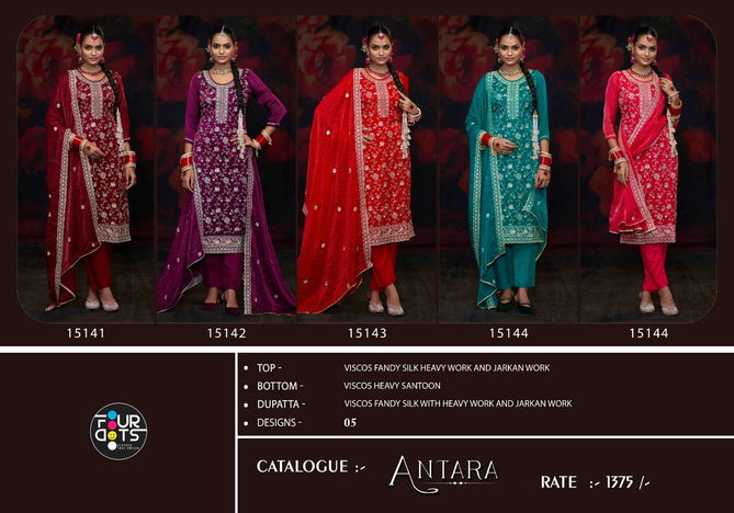 Antara By Four Dots Viscose Silk Salwar Kameez Wholesale Price In Surat